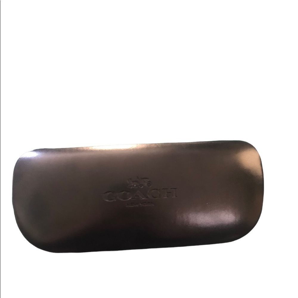 Coach Sunglass/Eyeglass Case Black Leather Velvet Lined 6.5X2.5 Summer Eyewear